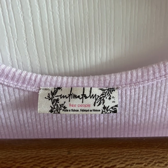 Intimately Free People Light Purple Ribbed Razor Back Longline Tank Top Size S - Picture 7 of 8